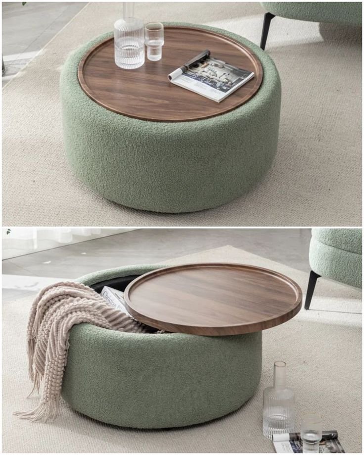 Modern storage poufee